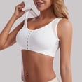 thumbnail image 2 of iHPH7 Push Up Sports Bra Front Closure Wirefree Padded Breathable Mesh Workout Yoga Gym Activewear High Impact Athletic Crop Tops White S, 2 of 4