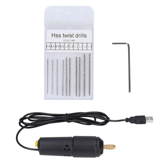 Micro Electric Handheld Drill,USB Mini Electric Drill Mini Electric Drill Set USB Mini Electric Drill Extended Durability