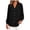 Black, variant on Women's Striped Button Down Shirts Long Sleeve Smocked Oversized Boyfriend Blouses Collared Work No Pockets Tops (Black, S)