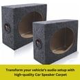 thumbnail image 2 of Caja de altavoz para coche, subwoofer, forro de fieltro para maletero, color negro, 2 of 6
