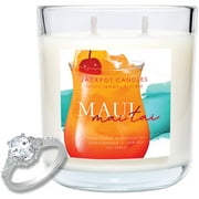 Jackpot Candles Maui Mai Tai Candle with Ring Inside (Surprise Jewelry Valued at 15 to 5,000 Dollars) Ring Size 5