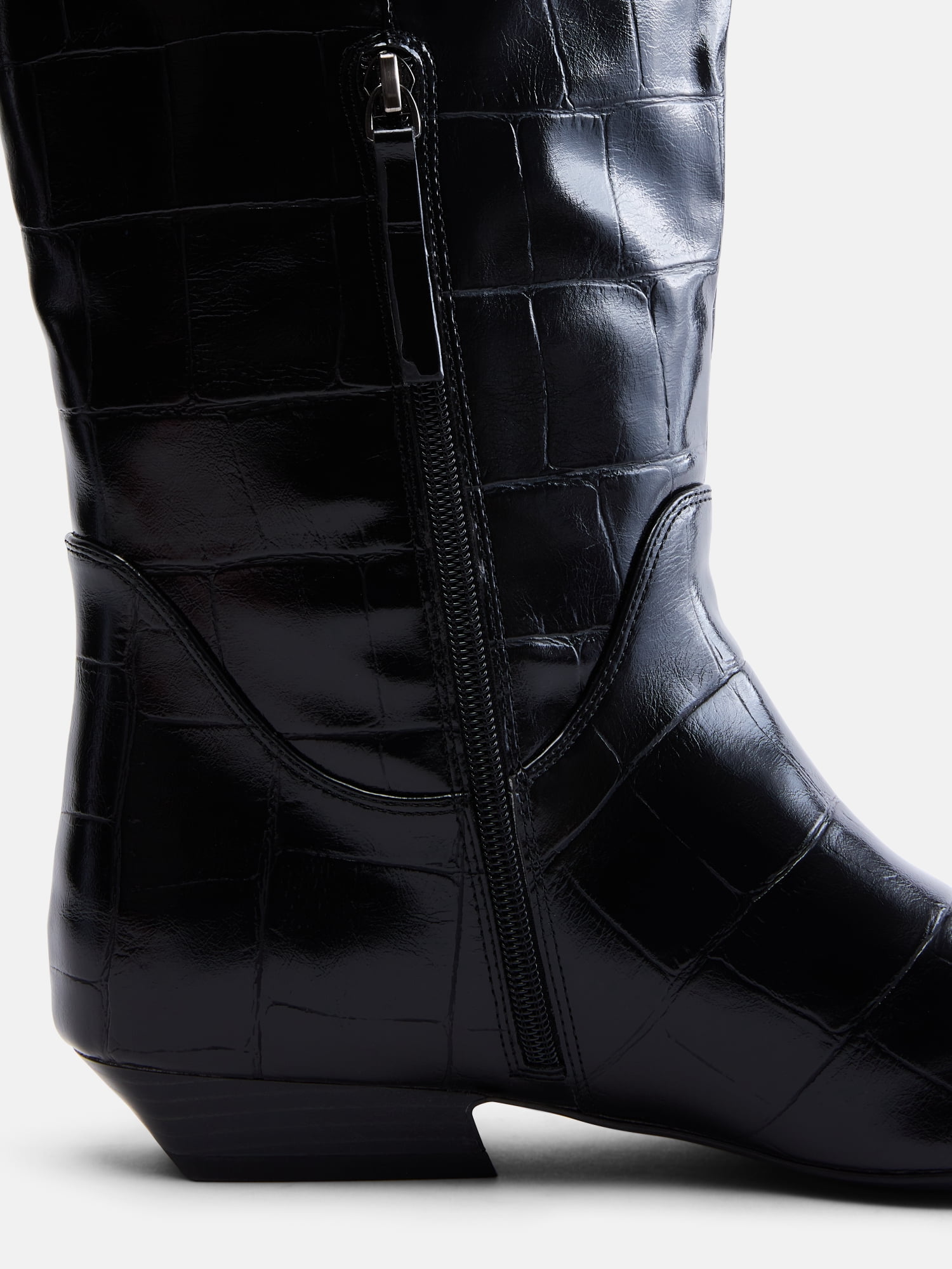 Scoop Women's Faux Croc Flat Tall Boots