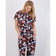 thumbnail image 3 of 2 Pack: Women’s Cozy Short-Sleeve PJ Top with Capri Pants - Pajama Lounge & Sleepwear Set (Available In Plus), 3 of 6