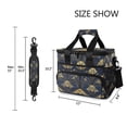 thumbnail image 3 of FORMRS Insulated Cooler Bag 24 Cans Capacity Soft Leakproof Lunch Box with Side Pockets, Gold Art Pattern, 3 of 7