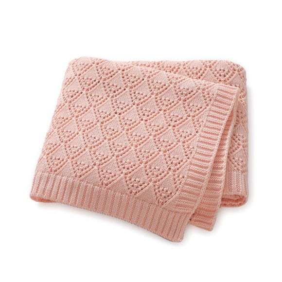 Manta Celular de Algodón Neiwech para Bebé, Manta Tejida para Envolver, Para Cuna, Baby Shower, 40 x 30 Pulgadas Rosa
