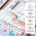 thumbnail image 5 of Mahjong Mat 31.5" x 31.5" Pastel Seashell Floral Frame Nautical Ocean Striped Blank Center Non-Slip Noise Reduction Mahjong Tiles Table Cover for Dominoes Poker Card Board and Tile Games, 5 of 6