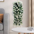 thumbnail image 5 of Artificial Fake Hanging Flowers Plants for Outdoor Spring Decoration, Faux Silk Violet UV Resistant Look Real Trailing Vines for Outside Home Planter Porch Patio, 5 of 6
