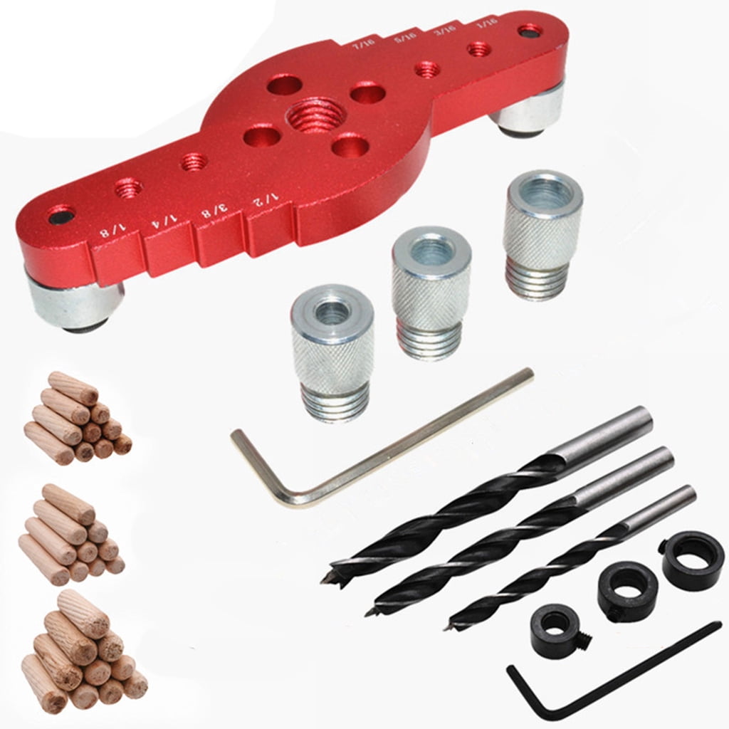 2-in-1 Center Punch Locator Dowel Jig Pocket Hole Center Scriber Line Aluminum Alloy 6-10mm Guide Woodworking Tools