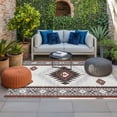 thumbnail image 2 of Brown Beige Boho Outdoor Rug for Patio/Deck/Porch, Non-Slip Large Area Rug 6 x 9 Ft, Vintage Ethnic Tribal Southwestern Indoor Outdoor Rugs Washable Area Rugs, Reversible Camping Rug Carpet Runner, 2 of 8