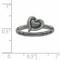 thumbnail image 6 of Sterling Silver Black-Plated Heart Ring, 6 of 9