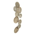 thumbnail image 6 of DecMode Gold Metal Plate Embossed Floral Home Wall Decor with Teal Accents, 19" x 3" x 50", 6 of 12