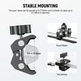 thumbnail image 4 of Neewer 11" Articulating Magic Arm Clamp Mount with Super Clamp, Camera Monitor Mount with 1/4" 3/8" ARRI Locating Pins & Holes for DSLR Action Camera Video Light Compati, 4 of 7