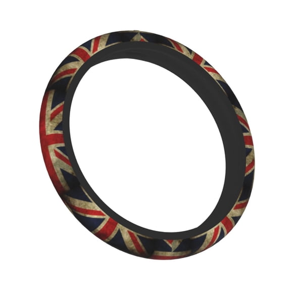 Universal 15 Inch Union Jack Flag Elastic Stretch Neoprene Steering Wheel Cover For Car Truck Suv