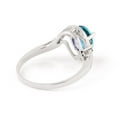 thumbnail image 4 of Galaxy Gold 14K White Gold 1.52 Carat Natural Diamonds and Blue Topaz Ring - December Birthstone - Communication & Serenity - Sizes 5.5 to 11 - Fine Jewelry for Women, 4 of 5