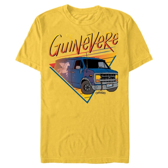 Disney PIXAR Onward Van Guinevere T-Shirt- Short Sleeve Blended T-Shirt for Adults - Customized-Yellow