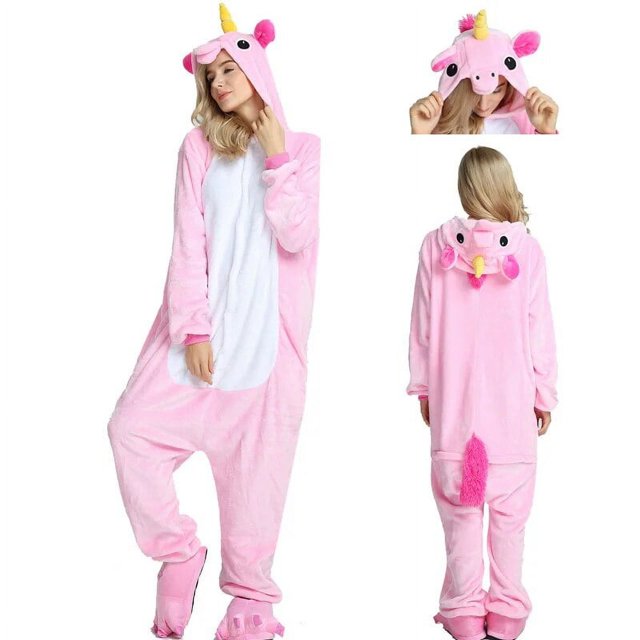 Pijamas de franela Unisex para hombres y mujeres, ropa de dormir de unicornio, conjuntos de pijamas de unicornio de Stitch, ropa de dormir de invierno