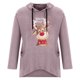 thumbnail image 4 of Top de manga larga con cuello redondo y capucha para mujer con estampado navideño y bolsillo suelto para mujer Pompotops FGAJ11062, 4 of 6