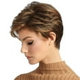 thumbnail image 7 of Gradient Short Synthetic Hair Wig for Women Heat Curly Fiber Full Cap Cover, 7 of 7
