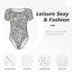 thumbnail image 4 of Balery Silver Glitter Body de cuello redondo de manga corta para mujer Tops de manga corta Tops básicos-X-Large, 4 of 7