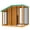 Wood Color, variant on Extra Large Outdoor Wooden Dog House, Heavy Duty Dog Kennel with Weatherproof Asphalt Roof and Iron Mesh, Spacious Outside Pet Shelter for Large Dog