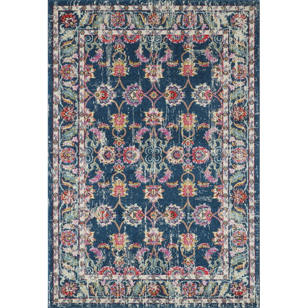 Abani Floral Pattern Traditional Large Area Rug 8x10, 5x7, 4x6, Ivory ...