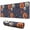 Dark Blue Pumpkin, variant on Long Mouse Pads for Desk,Dark Blue Pumpkin Ghost Halloween Desk Mats on Top Of Desks, Desk Mouse Pad Extra Large with 3mm Non-Slip Base and Stitched Edge for Gaming,Work,Home 31.5"x11.8"