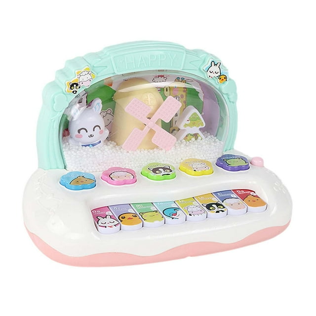 TISHITA Interactive Animals Toy with Music Portable for Toddlers Children Girls Boys Green