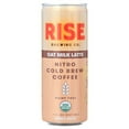 thumbnail image 2 of 12-Pack RISE Brewing Co. Oat Milk Latte Nitro Cold Brew, Dairy-Free, 7 fl oz Can, 2 of 7