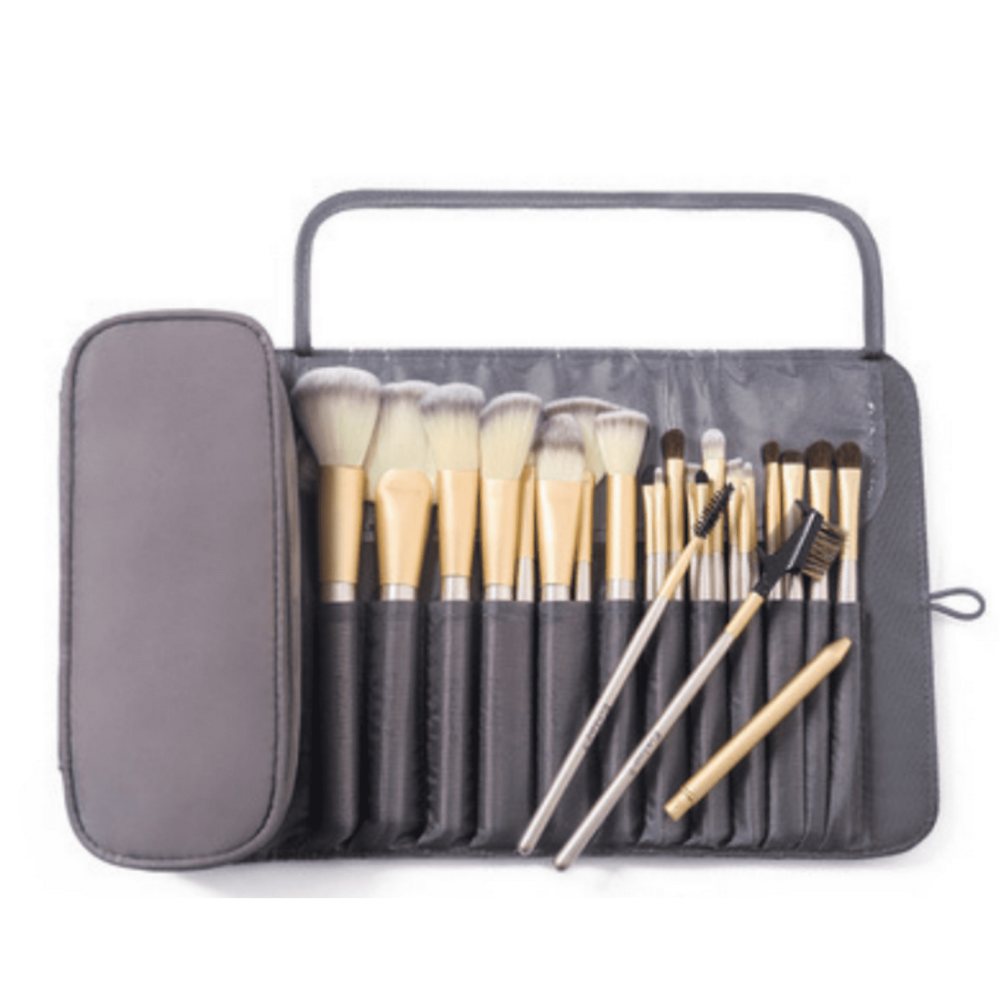 Portable Makeup Brush Organizer Makeup Brush Bag for Travel Can Hold 20+ Brushes  Cosmetic Bag Makeup Brush Roll Up Case Pouch Holder for Woman 