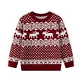 thumbnail image 4 of Coerni Girls Boys Knitted Christmas Sweater Toddler Baby Cartoon Xmas Crewneck Sweatshirt Kids Long Sleeves Sport Shirts Pullover, 4 of 4