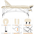 thumbnail image 5 of Topeakmart 3 Fold Adjustable Massage Table Portable Salon Bed Spa Table with Hand Pallet Cream, 5 of 16