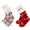 Red/White Snowflakes, variant on Treehouse Knits (2 Pack) Sherpa Slipper Socks for Kids with Grippers