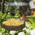 thumbnail image 6 of sruoe Bird Feeder, Hanging Bird Feeder Tray, Bird Feeders Outdoor, Cardinal Bird Feeder, Hopper Feeder, Small Large Bowl Wild Bird Feeders for Garden Decor, Metal, 6 of 6
