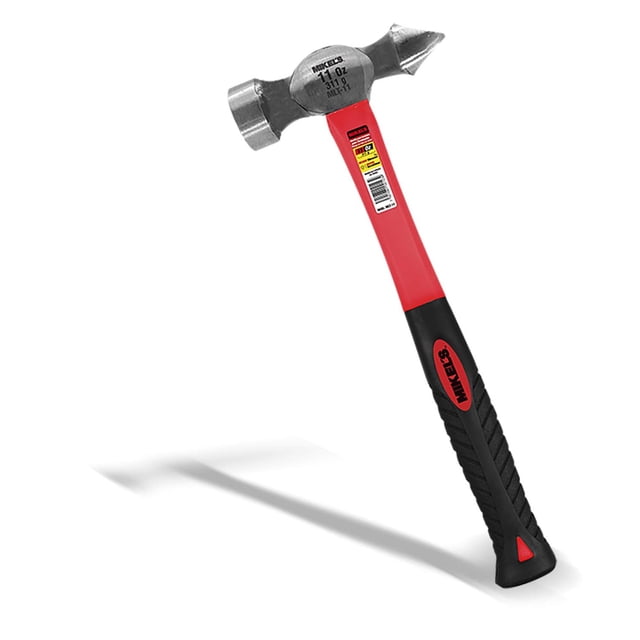 Martillo Mikel's MLT-11 Rojo para Terminados con Mango de Fibra de Vidrio