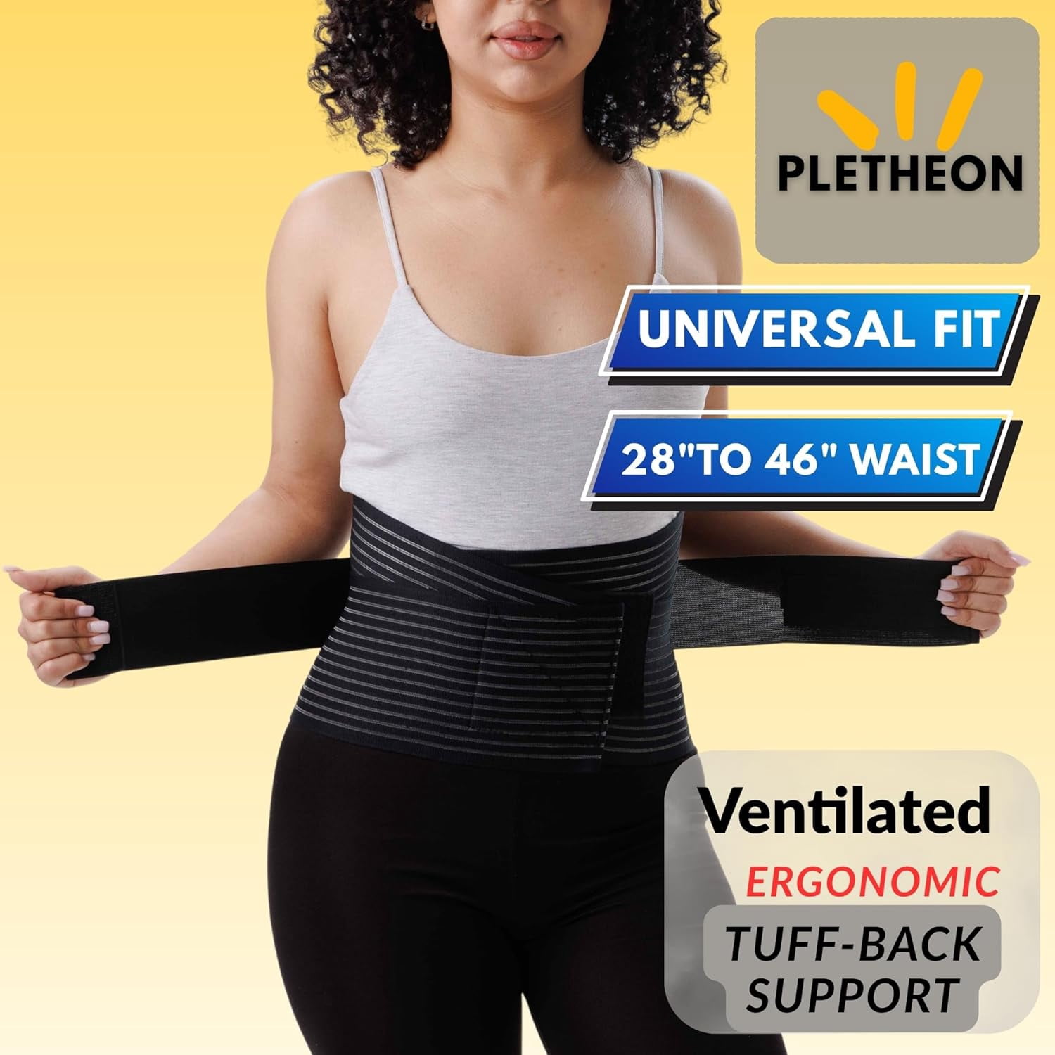 Adjustable Lumbar Support Belt for Lower Back Pain Relief Waist Brace for Men and Women | Posture Correction & Spine Support