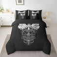 thumbnail image 2 of Feelyou Teens Western Goth Art Twin Bedding Sets 7-Piece, Angel Wings Cross Print Bedding Comforter Set, Cartoon Graffiti Reversible Sheet Sets, Ultra Soft Bedroom Decor, 2 of 7