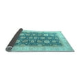 thumbnail image 2 of Ahgly Company Indoor Round Oriental Light Blue Modern Area Rugs, 4' Round, 2 of 4