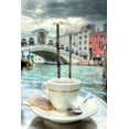 thumbnail image 2 of Blaustein, Alan 17x24 White Modern Wood Framed Museum Art Print Titled - Caffe Rialto Bridge #1, 2 of 4