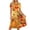 Orange, variant on Lopecy-Sta Womens Dresses Short Sleeve Round Neck Leopard Print A Line Midi Dress Casual Summer Beach Vacation Party Dress