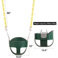 thumbnail image 5 of Heavy Duty Swing Outdoor Child Eva Soft Board U-Swing Garden Swing+High Back Toddler Bucket Swing Seat with Coated Chains, Heavy Duty Kids Swing Seat Fully Assembled,Green, 5 of 9
