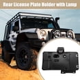 thumbnail image 2 of Unique Bargains 1 Set License Plate Holder with Lamp for Jeep Wrangler JK License Plate Mounting Frames 68064720AA,Black, 2 of 7