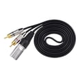 thumbnail image 2 of Cable de audio XLR macho a 2 RCA macho, divisor en Y, profesional, cable de interconexión de audio estéreo para altavoz, amplificador y micrófono., 2 of 8