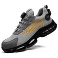 thumbnail image 3 of Botón giratorio zapatos de seguridad zapatillas de punta de acero ligeras zapatillas de seguridad transpirables para hombres mujeres, 3 of 9
