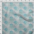 thumbnail image 3 of oneOone Cotton Cambric Teal Blue Fabric Mandala Watercolor Craft Projects Decor Fabric Printed By The Yard 56 Inch Wide, 3 of 4