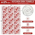 thumbnail image 2 of qefuia Valentine''s Day Kitchen Towel Watercolor Red Hearts Dish Towels 18 x 26 Inch Watercolor Love Heart Hand Drying Tea Towel for Wedding Anniversary Cooking Baking, Set of 2, 2 of 6