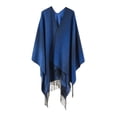 thumbnail image 1 of Women Soild Color Blocking Autumn Spring Winter Windproof Warm Fashion Cloak Shawl Cardigan Shawl, 1 of 2