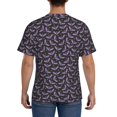 thumbnail image 3 of Bixox Men's Bat Purple Printed Short Sleeve Skinny Athletic T-Shirt, 3 of 6