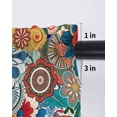 thumbnail image 6 of Boho Flowers Tier Curtains 36 Inch Length,Sheer Curtains for Bedroom Living Room Window Abstract Ethnic Vintage Bohemian Floral Rod Pocket Drapes Kitchen Curtains Small Half Window 27.5"x36" 2 Panels, 6 of 6