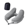 thumbnail image 4 of Almohada cervical de viaje para coche, avión, uso al aire libre, almohada ergonómica para la siesta en la oficina. gris, 4 of 9