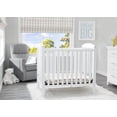 thumbnail image 3 of Delta Children Gateway Mini Convertible Baby Crib with Mattress, Bianca White, 3 of 6